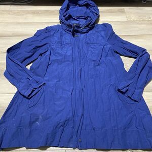 Eileen Fisher Jacket Women Small Blue Full Zip Nylon‎ Outdoor Snap Front Bell